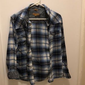 Blue Plaid Flannel Shirt - Jachs Girlfriend S